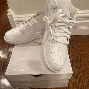 Nike Women's Air Jordan 1 Low White Sneakers
